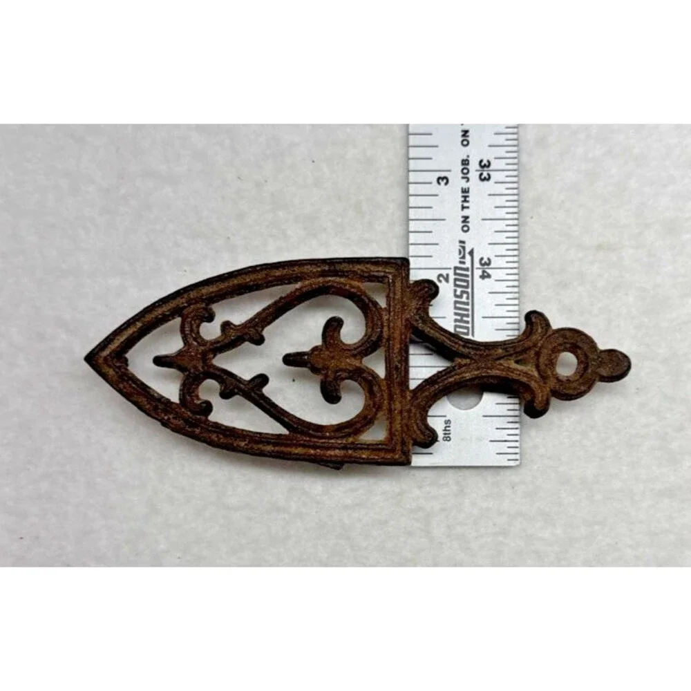 Cast Iron Sad Iron Trivet Lot of 4 Ornate Victorian Flat Iron Trivets Vintage